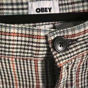 Obey multicolored checkered pants
